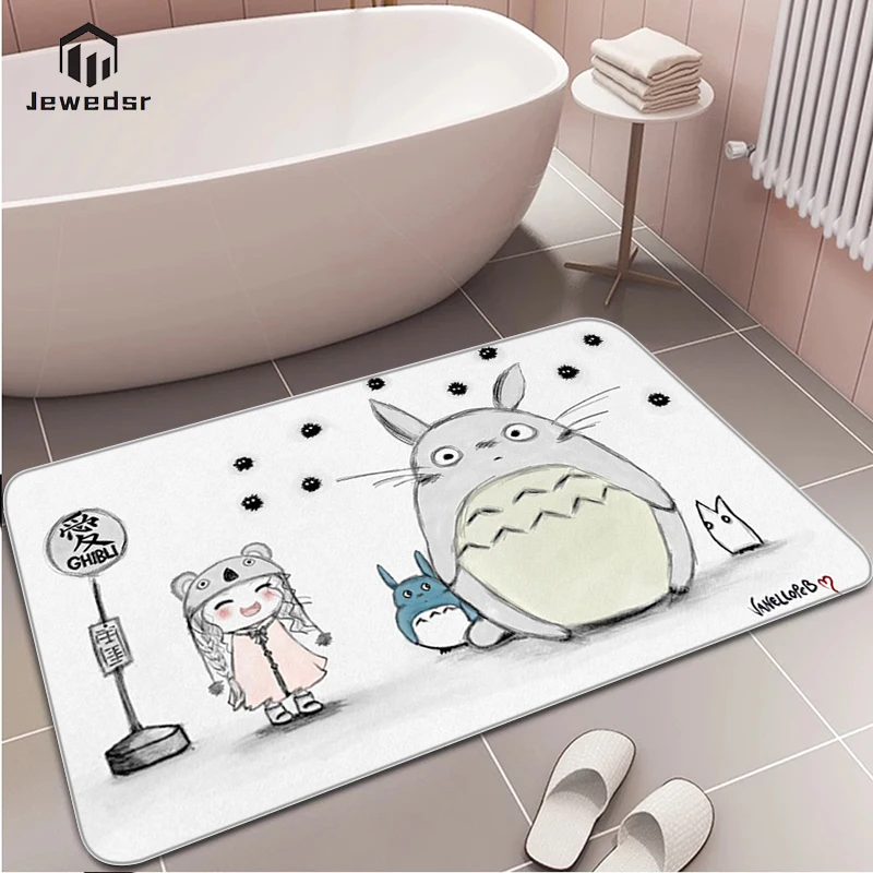 

Забавные коврики для входной двери, большой коврик Totoro, коврики для гостиной, длинный Придверный коврик, домашний коврик, моющийся, нескольз...