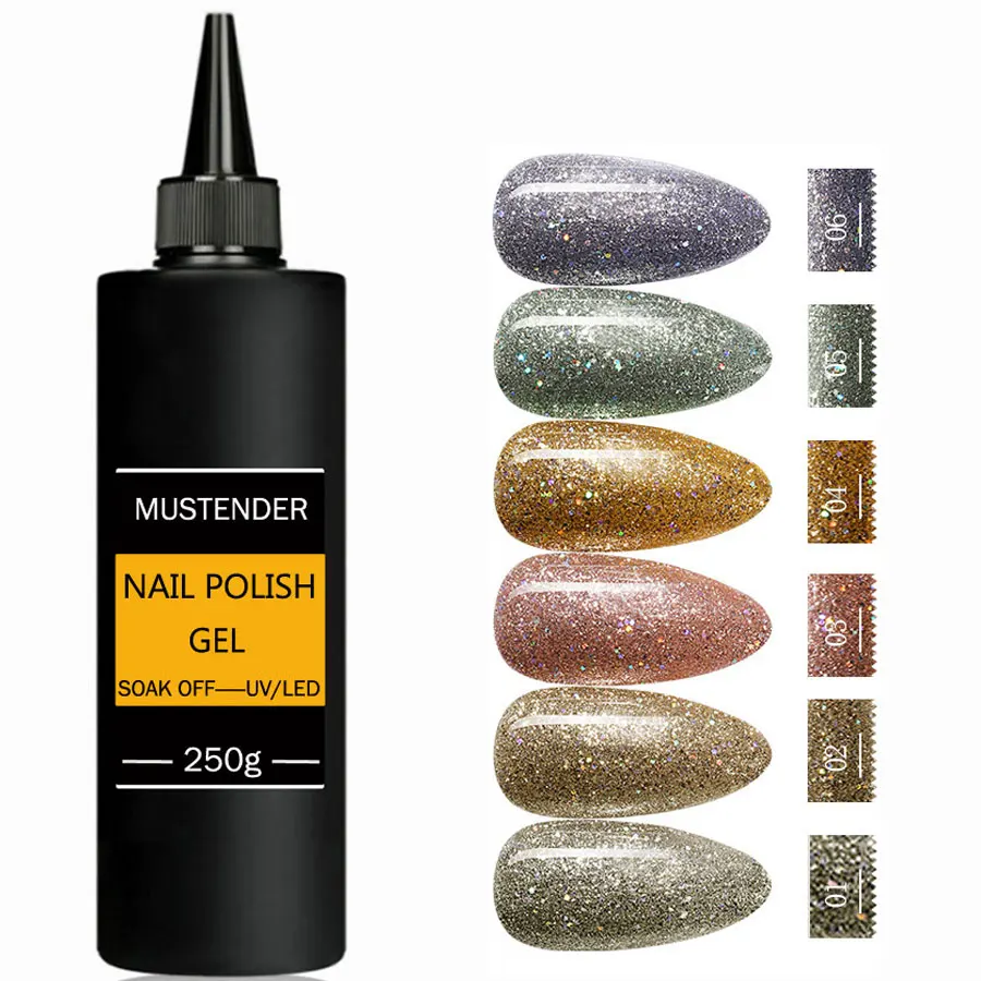 

250g/Bottle Starry Sky Nail Gel Polish Colored Extreme Shinny Bling Nails Polish Gel Semi Permanent UV Gel Varnish Big Volume