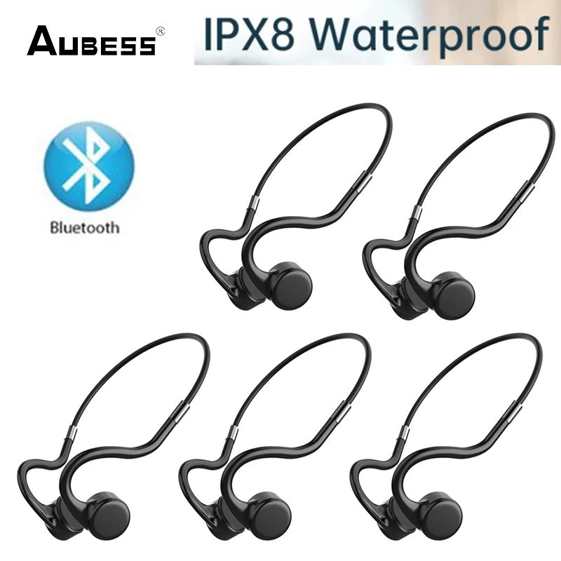 

Bluetooth наушники AUBESS Lenovo X5 с костной проводимостью, наушники с ушным крючком, музыка, Hifi, спортивная водонепроницаемая гарнитура с микрофоном, ...