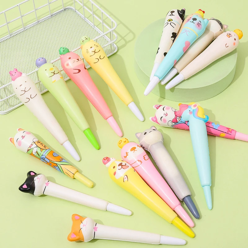 

1Piece 17cm Cute Soft Unicorn Cat Gel Pen Kawaii Stationery Office School Supply Decompression Creative Sweet Cartoon Pen
