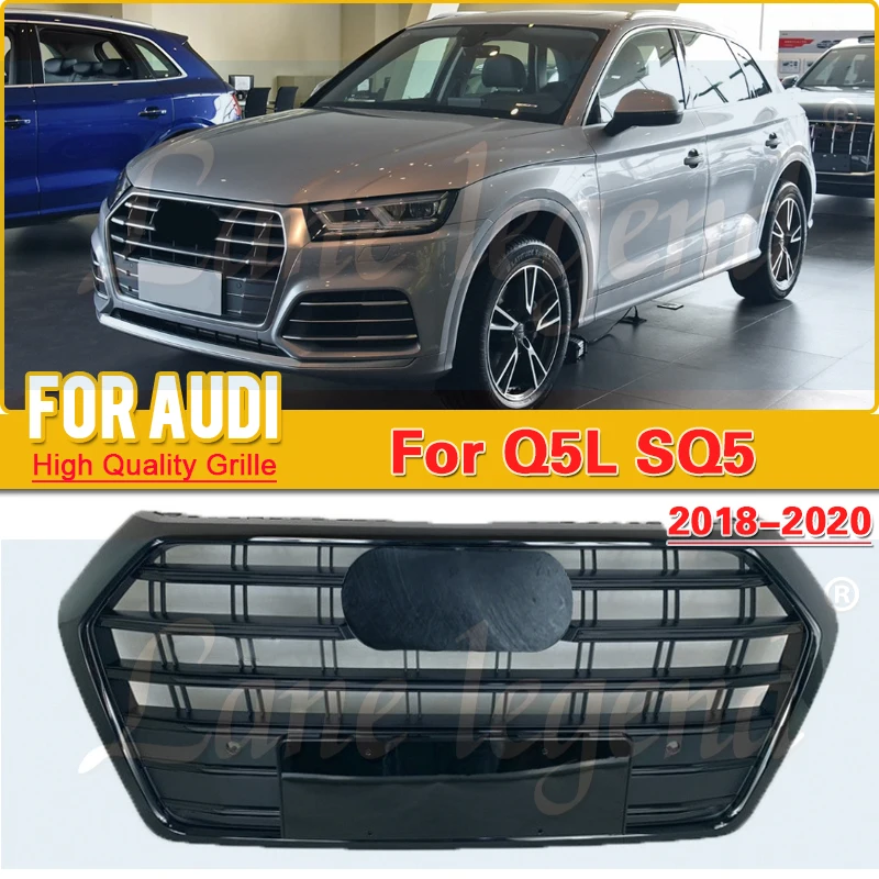 

Сетчатая решетка переднего бампера, черная решетка для Audi Q5 Q5L 2018 2019 2020, решетка бампера из АБС-пластика для стиля SQ5