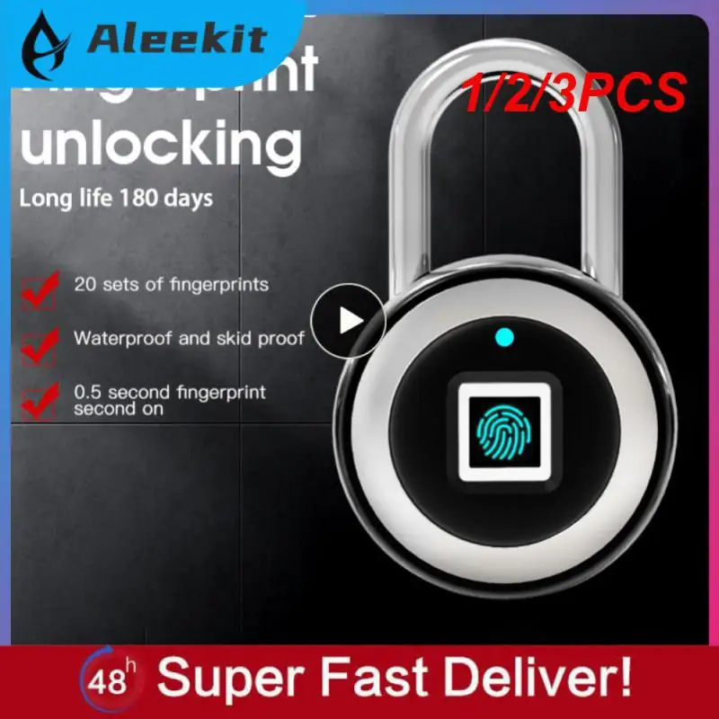 

1/2/3PCS Tuya Smart Fingerprint Padlock Electronic Door Lock Smart Life APP Remote Unlock Waterproof Security