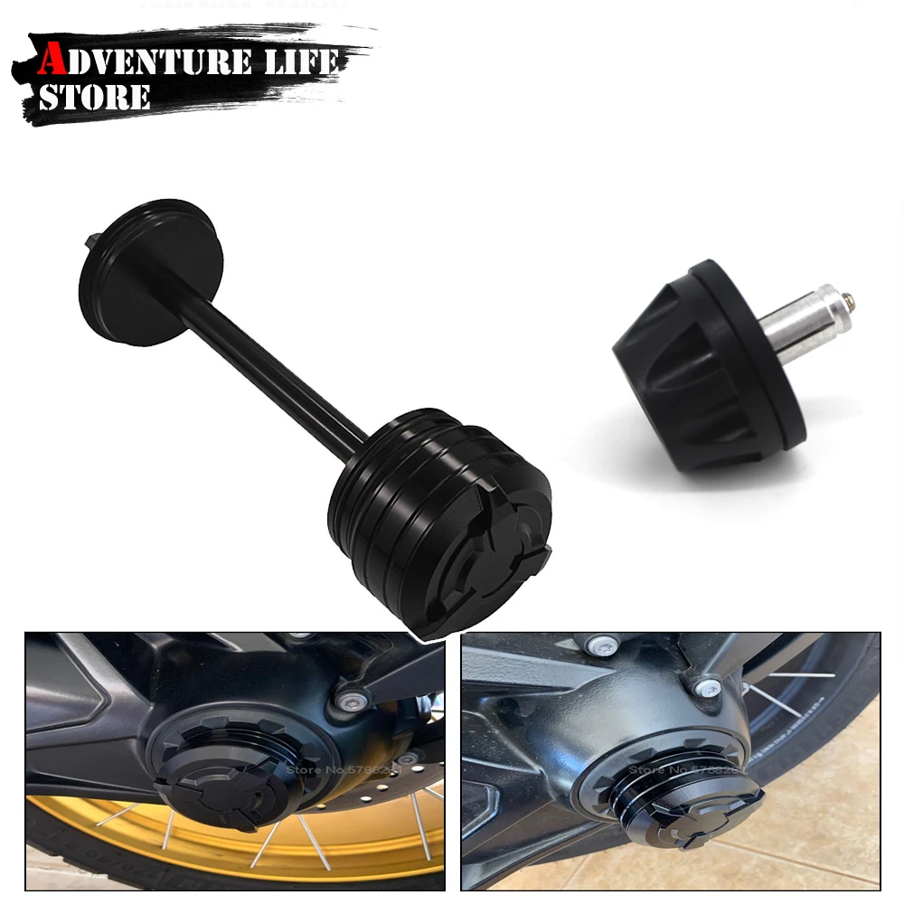 

For R NINE T R1200GS Motorcycle Rear Wheel Fork Axle Sliders Cap Pad Crash Protector For BMW R1250GS ADV R1250RS R1250RT R1250R