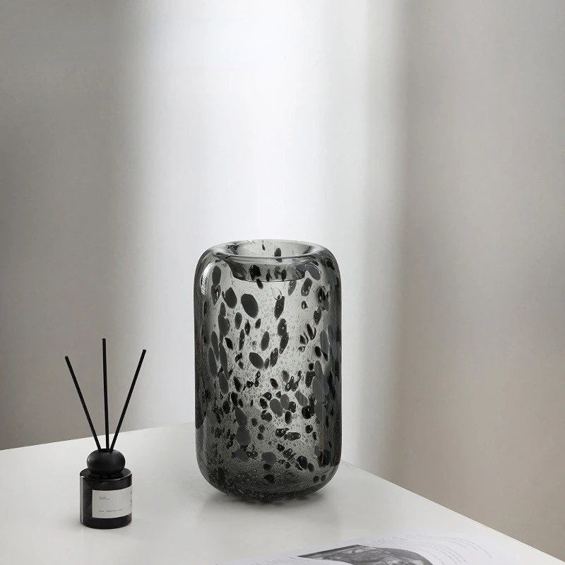 

Colored Terrazzo, Straight Cylinder, Hydroponic Glass, Vase, Sample Room, Soft Decoration of Flower Vessels