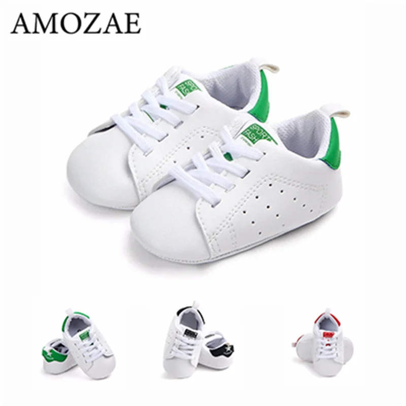 

Baby Boys Girl Crib Shoes 0-18M Toddler Soft Soled Lace up Shoes Sneaker Newborn Infant Prewalker Black/Green/Red Boy Sneakers