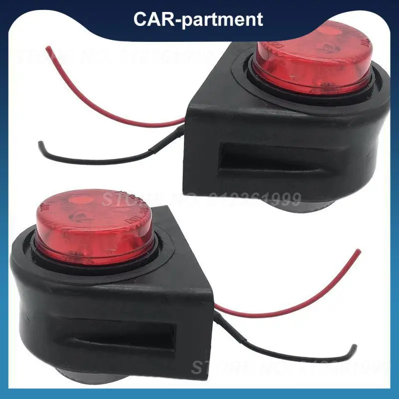 

2PCs Wearproof Auto Side Marker Lights 12LED 10-30V Flat Lamp Indicator for Car Bus Truck Trailer Lorry Side Marker Light