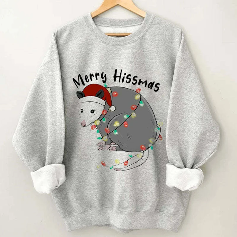 

Rheaclot Merry Hissmas Женская Повседневная хлопковая толстовка с длинным рукавом