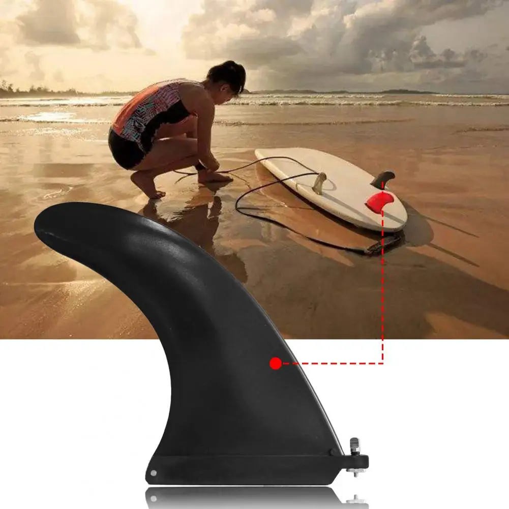 

Черный Прочный практичный надежный плавник для серфинга с длительным сроком службы съемный плавник для длинной доски