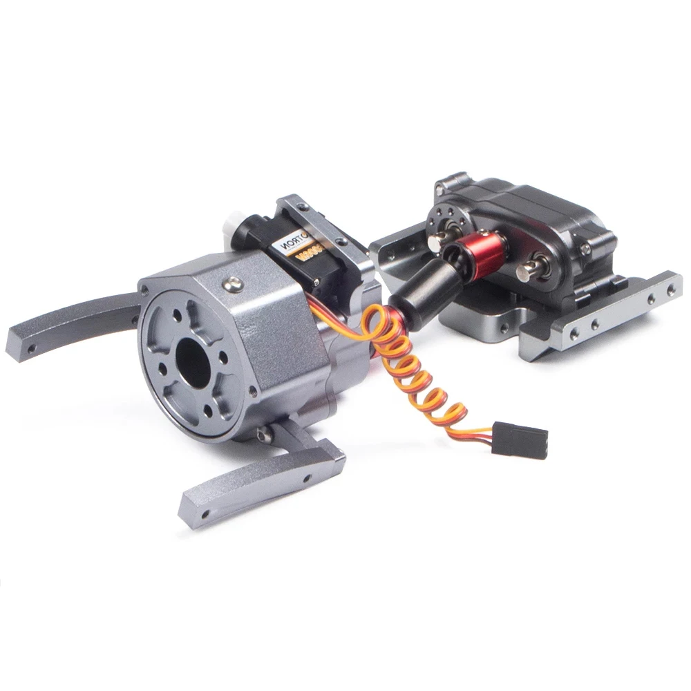 

12.3 Inch 313mm Wheelbase Metal Chassis Frame with Prefixal Shiftable Gearbox for 1/10 RC Crawler Car Axial SCX10 90046 Upgrade