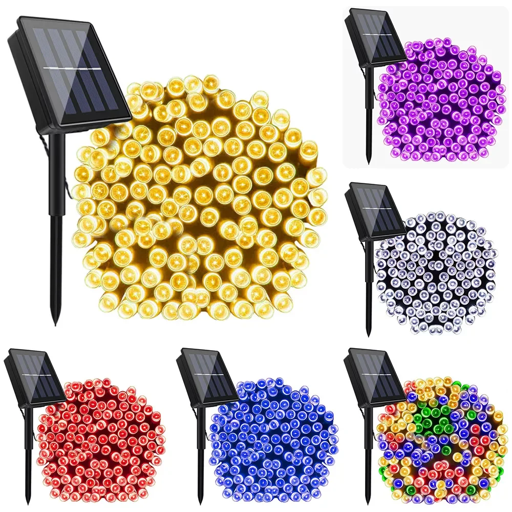 

200 LED Outdoor Lighting String Solar Garden Light Solar Power Lamp Christmas Party for Street Patio Balcony Fence Fairy Garland