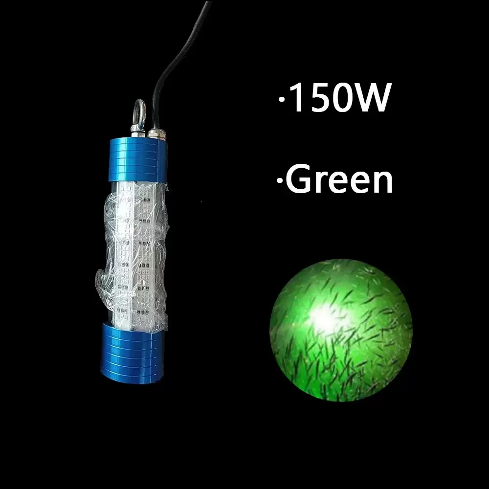 

Подводная рыболовная лампа LED 12В 150/300Вт зеленая/белая