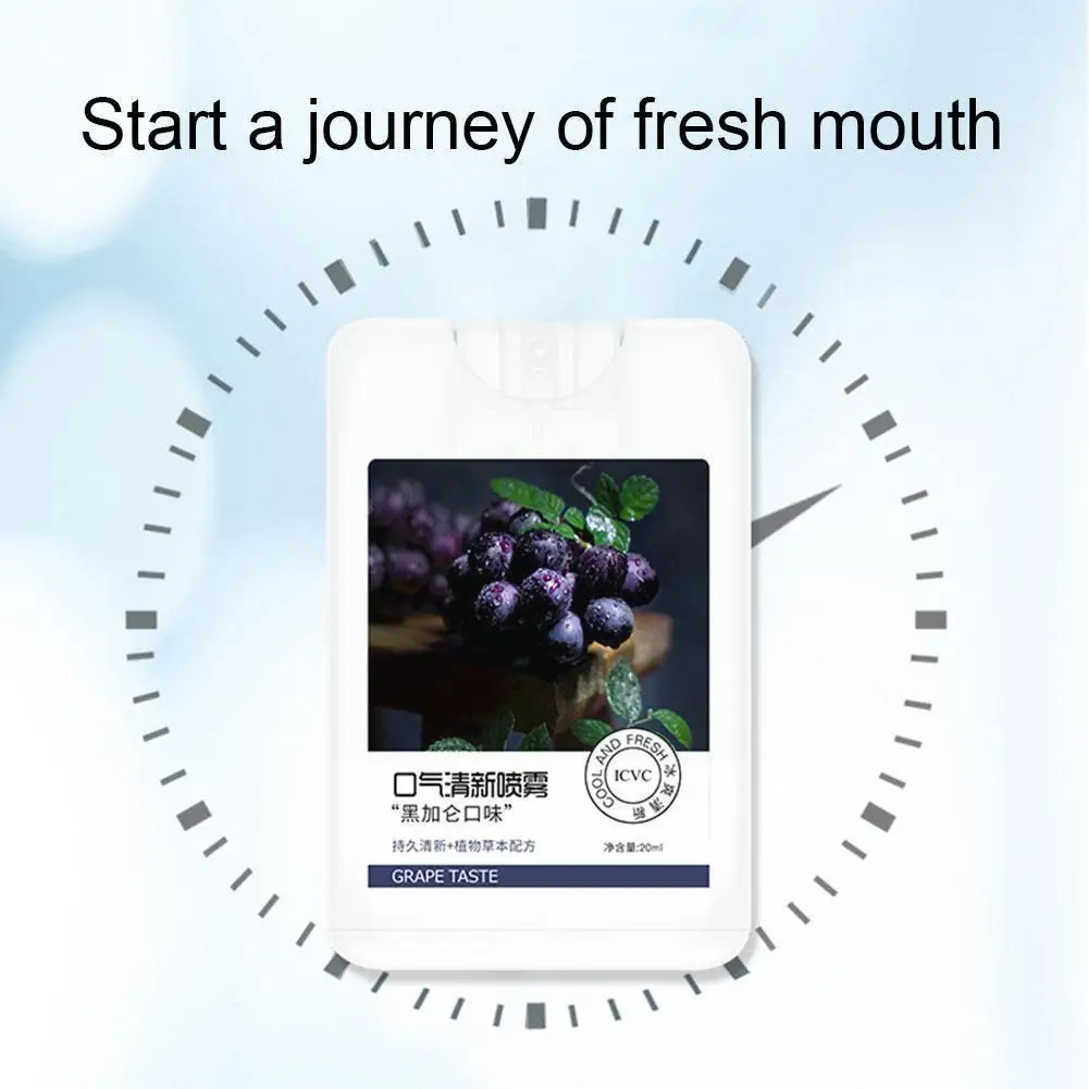 

20ml New Mint Peach Flavor Fruity Breath Refreshing Freshener Mouth Long Breath Female Spray Mint Lasting Spray F1e3