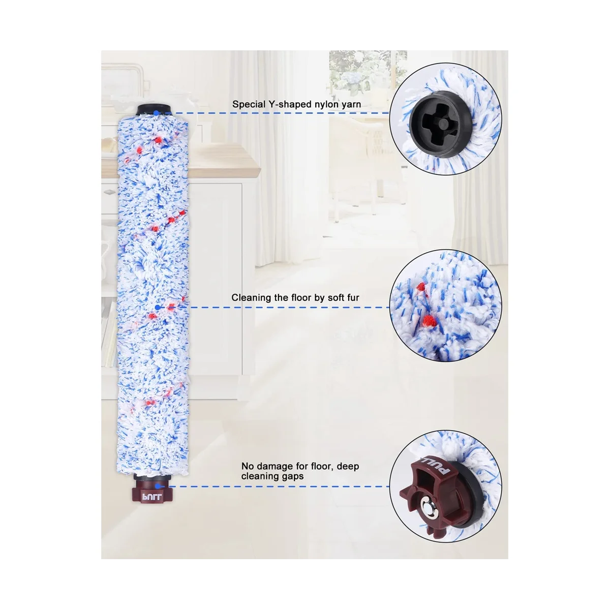 Multi-Surface Brush Rolls for Bissell CrossWave 1785 2303 Vacuum Cleaner, for Bissell Crosswave 3In1 Accessory