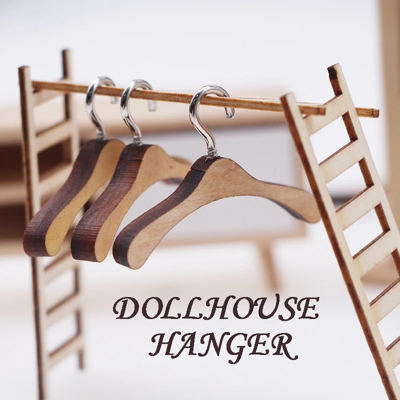 

Деревянный кукольный домик, Миниатюрный карманный игрушечный набор, модель мебели, имитация мини-сцены, вешалка для пальто, одежды, аксессу...