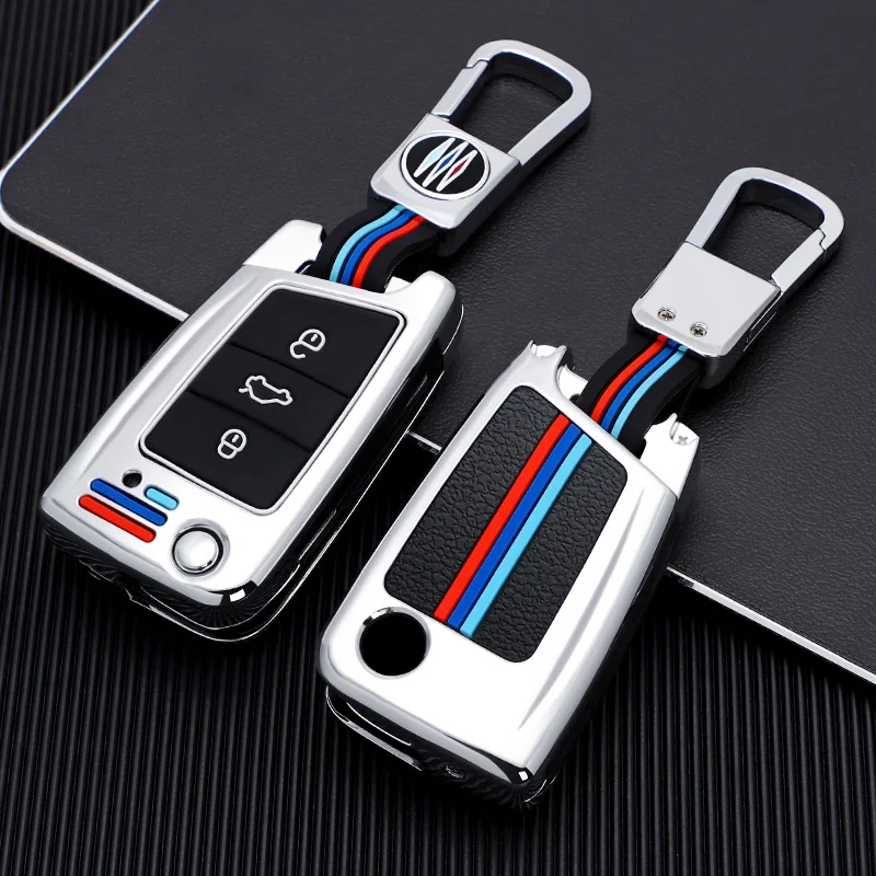 

Zinc Alloy Car Key Cover Case Keychain Accessorie for Volkswagen Golf 7 Mk7 Seat Luminous FR 2 Altea Aztec for Skoda Octavia