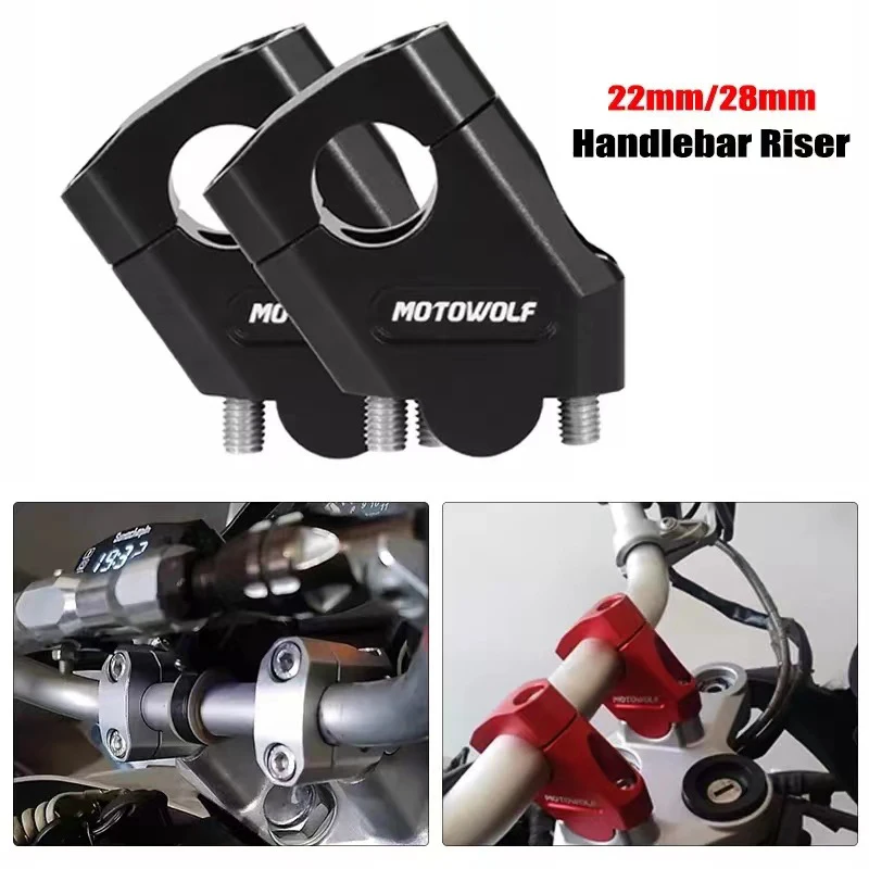 

Motorcycle Handlebar Riser Bar Mount Handle Clamp 28/22mm For Honda For BMW R1200/1250GS for YAMAHA MT03/07/09/25 FZ6R TDM900