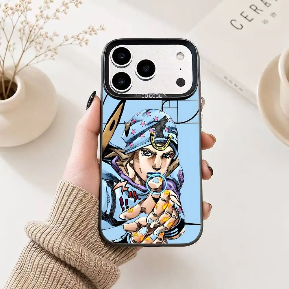 Чехол для телефона Johnny Joestar J-Jojo Anime для iPhone 17, 16, 15, 14, 13, 12, 11 Plus, Pro Max, XS, цветной серебристый чехол-накладка (art.: 3920dbc2cb2fa) - 3920dbc2cb2fa
