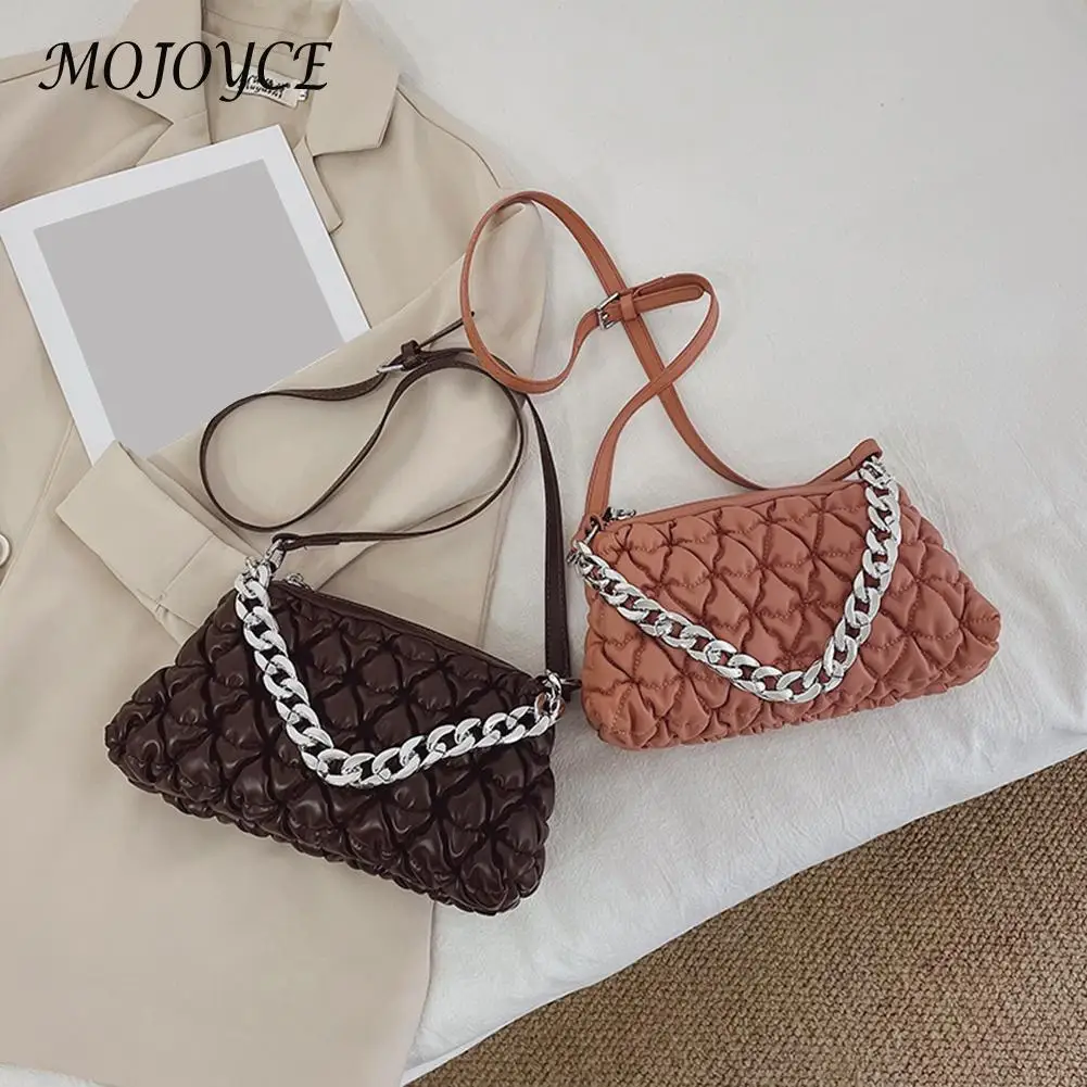 

Женская сумка через плечо из ПУ кожи, с цепочкой и вышивкой