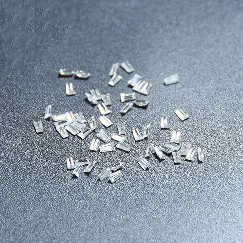

D Color VVS1 Ladder Square Moissanite Diamond Stone Geometric Shape Lab Diamond Loose Bead Pass Tester for Diy Jewelry Watch