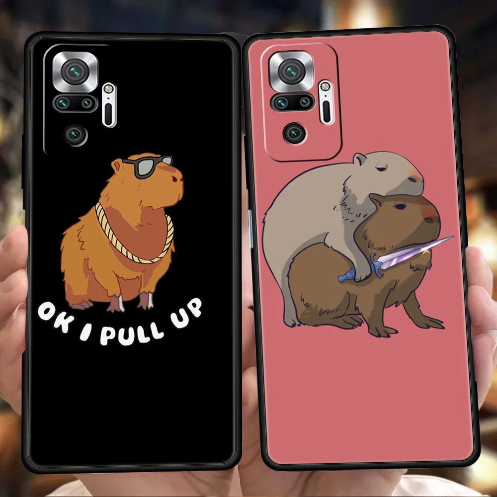 

Cute Cartoon Capybara Phone Case for Xiaomi Redmi NOTE 12 Pro K40 K50 Gaming 8A 9T 9A 9C Note 8 8T 9 9S 10 11 Pro Plus TPU Shell