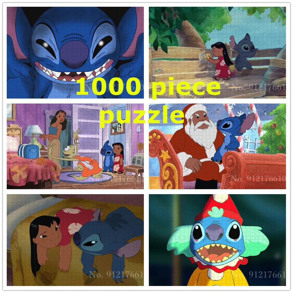 

Puzzle for Adults 1000 Pieces Lilo & Stitch Paper Puzzle Disney Jigsaw Puzzles for Kids Cartoon Toys Hobbies Games Children Gift