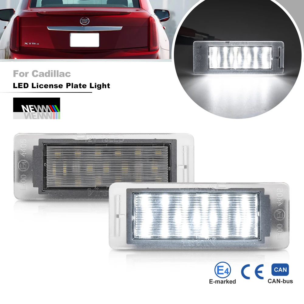 

2x фонарь для номерного знака для Cadillac CTS 2011-2018 ELR 2014-2016 SRX 2010-2016 XTS 2013-2018