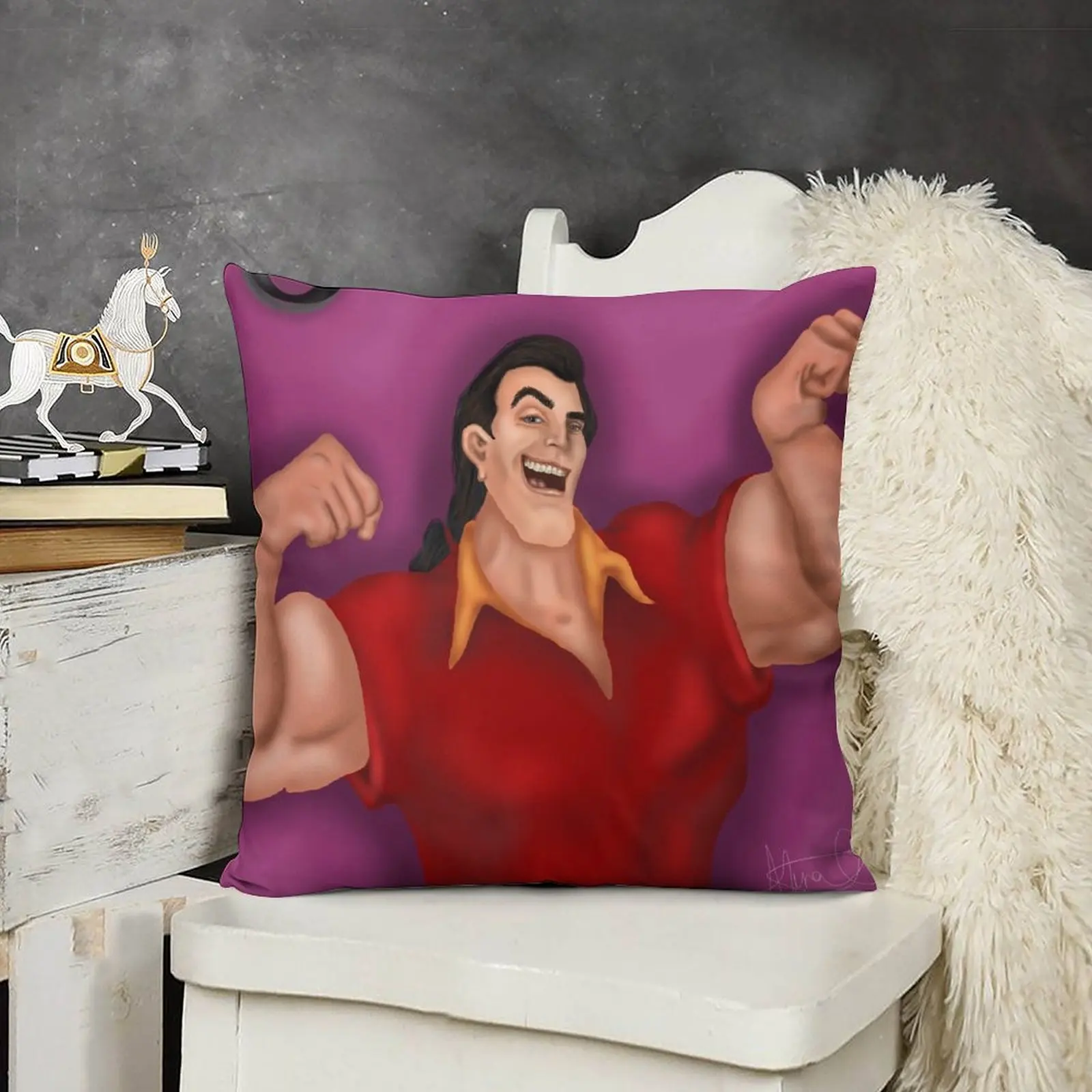 Gaston - Злодеи Подушка FairyTales Рождественская подушка Наволочка