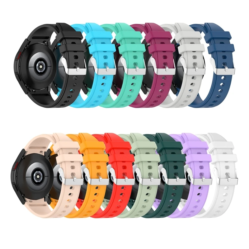

Silicone Strap Compatible with GalaxyWatch 4 classic Waterproof Bracelet Durable Watch Fashion Band Belt Sport Wristband