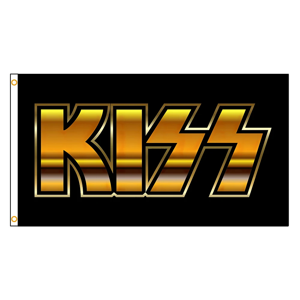 

90x150cm KISS Flag Band Banner Home Or Outdoor For Decoration