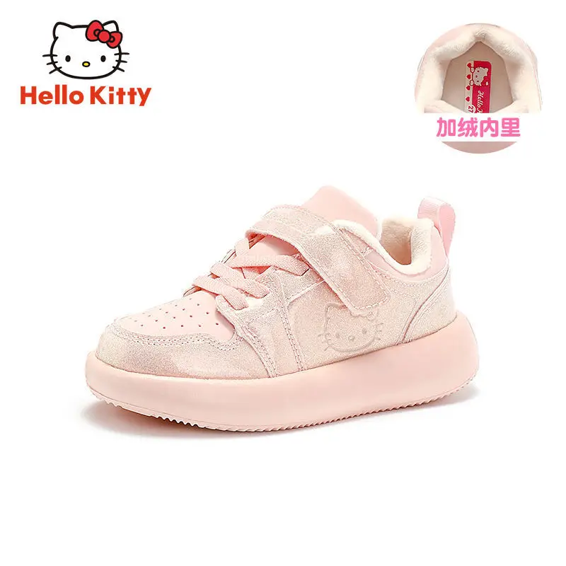 

TAKARA TOMY HelloKitty детская обувь зимняя Новинка Плюс флис две хлопковые теплые туфли повседневная обувь универсальная для девочек