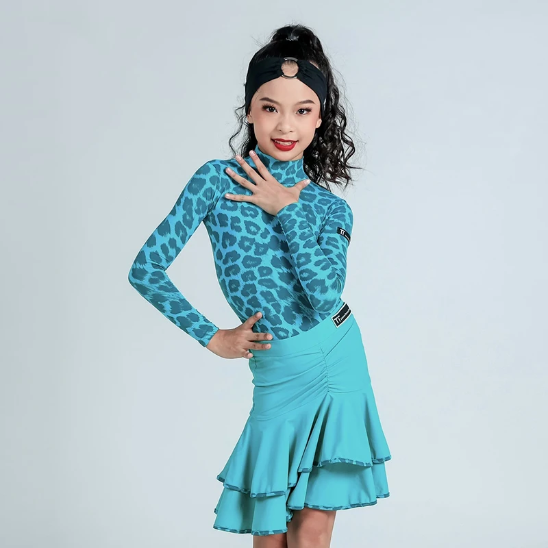 Новинка 2024 костюмы для латиноамериканских танцев девочек костюм с длинными