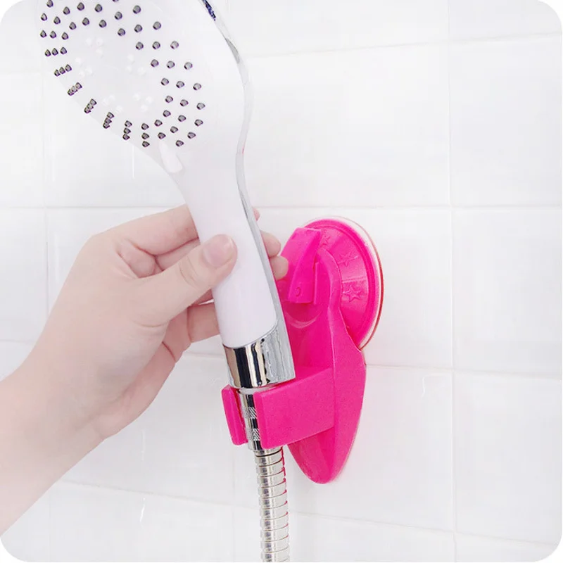 Buy 1Pcs Shower Sprinkler Holder Portable Head Shelf Plastic Vacuum Suction Type Bathroom Accessories on