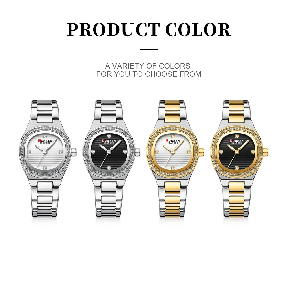 CURREN Элитный бренд Простой стиль Кварцевые часы для женщин НОВОЕ платье Женские