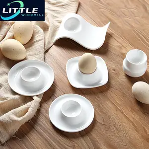 2pcs ceramic egg cup simple breakfast holder home stand rack kitchen restaurant white eggs gadgets cooking accessories free global shipping