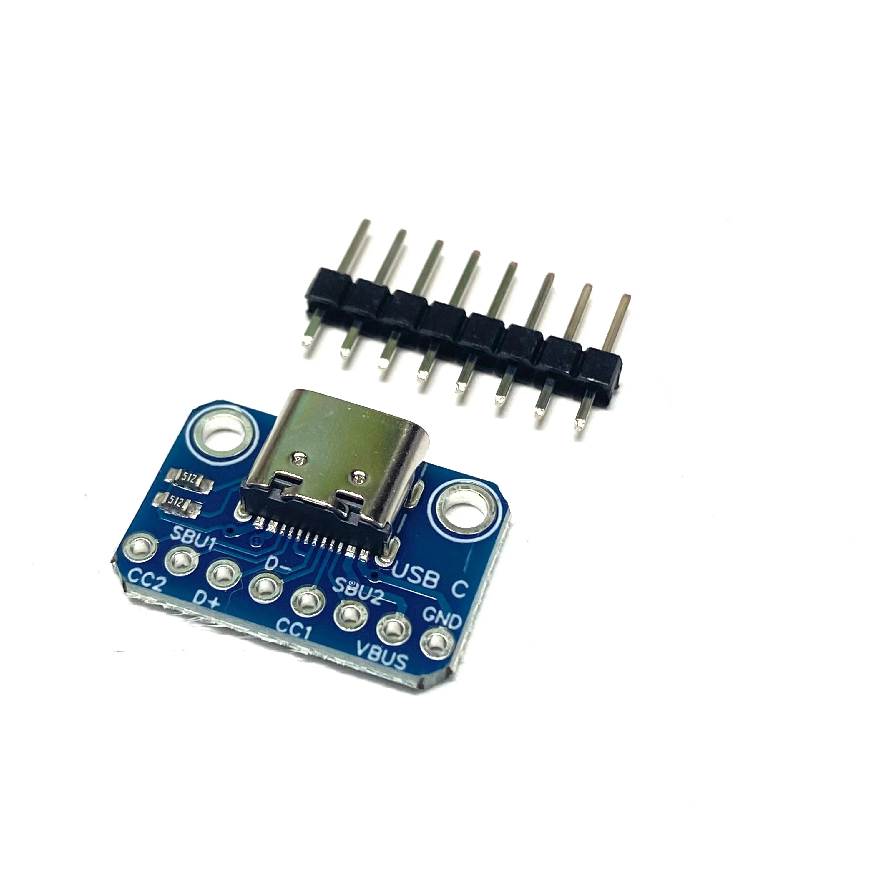 

USB TYPE-C Adapter Plate 2.54MM CC1 CC2 5.1K Pull Down Resistor Connection