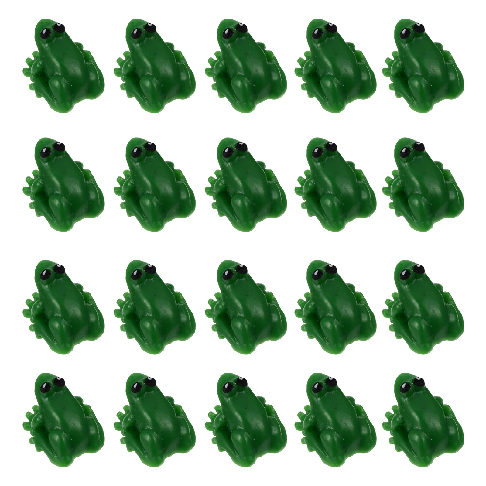 

20 Pcs Cake Decoration Miniature Glass Animals Resin Frog Figurines Bonsai Figurine Tree Frog Terrarium
