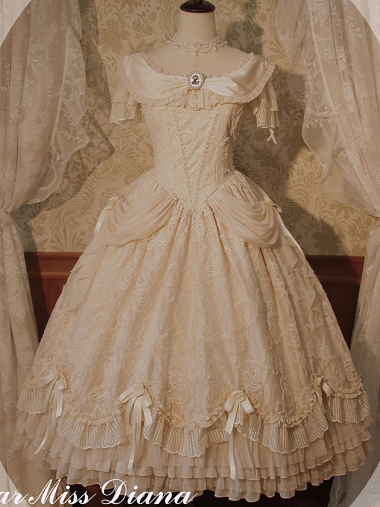 Женское длинное свадебное платье с вышивкой розовая роза