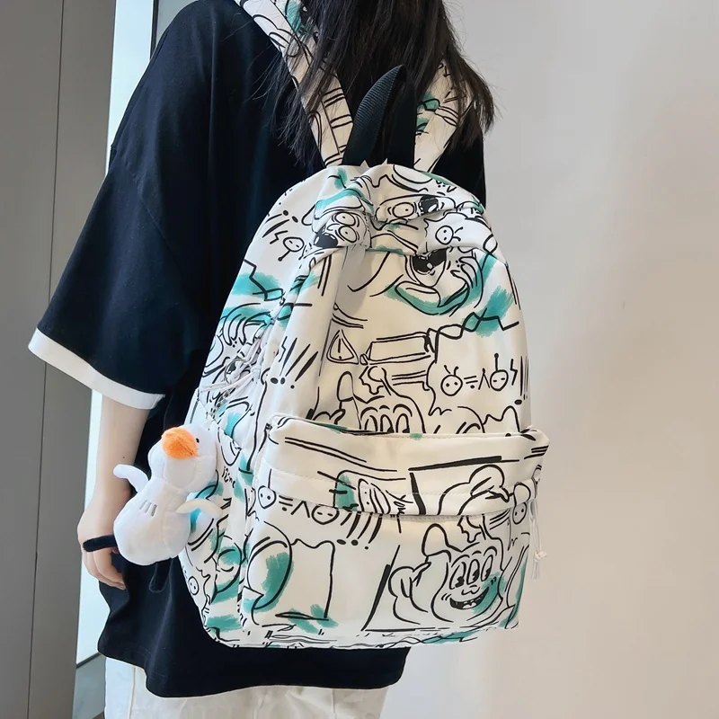 

New Fashion Waterproof Women Backpack Nylon Travel Bag Bookbag Schoolbag For Teenage Female Girls Color Mochila