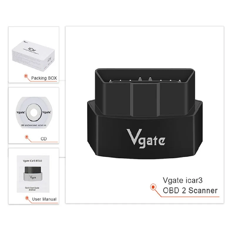 ELM327 ICAR3 Vgate WIFI OBDll Scanner V2.1ODB2 For Android/IOS iCar 3 OBD 2 Car Diagnostic Auto Tool Free shipping - купить по