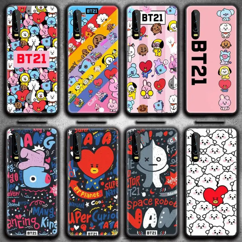 

Cartoon Kpop Cute BT21 Phone Case for Huawei P20 P30 P40 lite E Pro Mate 40 30 20 Pro P Smart 2020