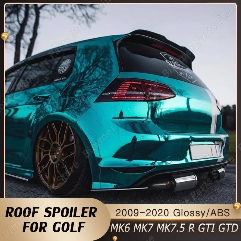 

Задний спойлер на крыло, крышу для Volkswagen Golf I6 7 7,5 VI VII MK6 MK7 MK7.5 GTI R GTD глянцевый черный стиль Maxton