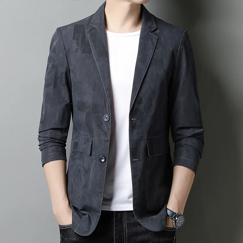 business 2023 casual new suit wool men's Korean version of the slim fashion suit jacket autumn