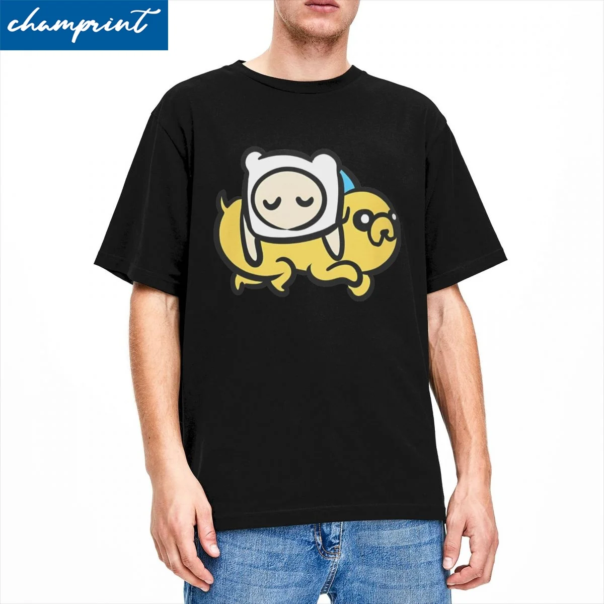 Мужские и женские футболки Sleepy Jake Finn The Human одежда из 100% хлопка для приключений