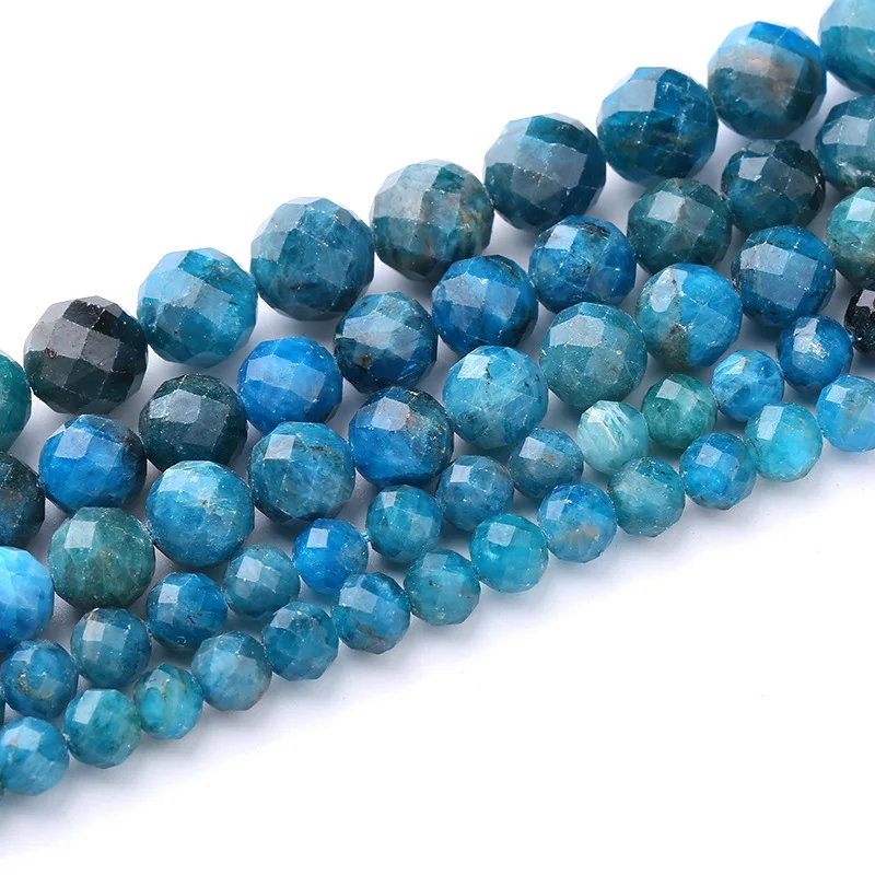 Натуральный апатит свободные бусины полуфабрикаты для браслетов сделай сам