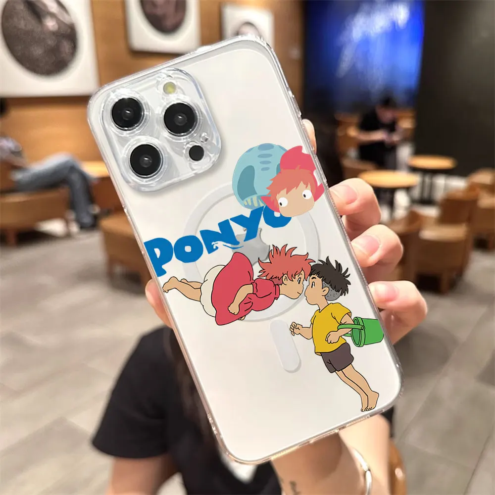 Милый чехол для телефона с рисунком P-Ponyos iPhone 12 11 13 14 15 16 Max Pro Plus прозрачный