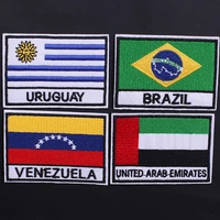 iron on flag of russia brazil uruguay venezuela usa uk japan korea patches on clothes thermoadhesive badges appliques army patch