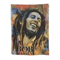 reggae singer bob marley weed skinny bedspread throw bed blanket sofa chair rest bedding house indoor indoor adult children