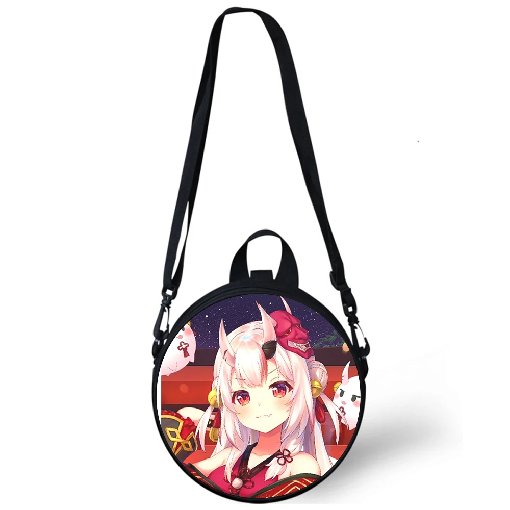 Nakiri Ayame hololive girl Child kindergarten Bag Print Crossbody Shoulder Bags For School Women Mini Round Bagpacks Rugtas Bag