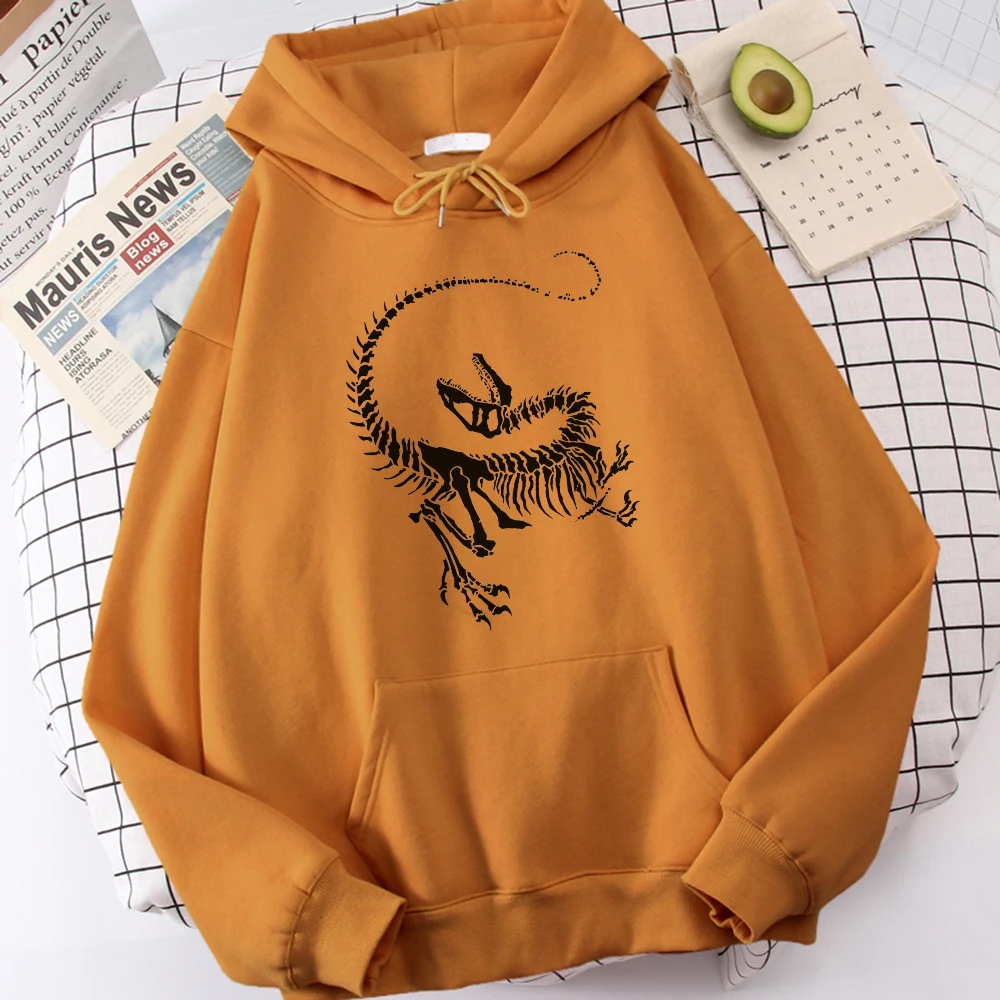 Hot Sale Dinosaur Fossil Pattern Print Mens Hoody Thick Winter Sportwear Fleece Autumn Sweatshirt Oversized Loose Men'S Hooded