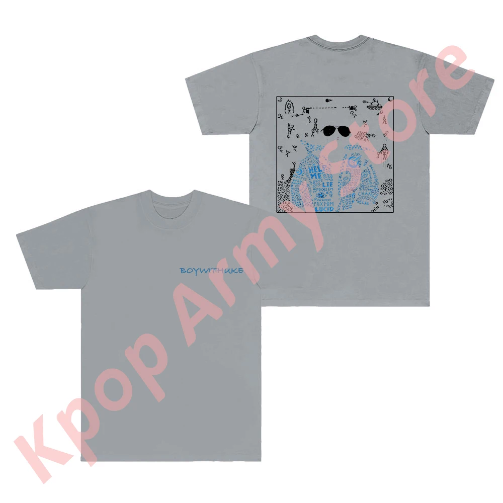 Футболки BoyWithUke Lucid Dreams с логотипом Merch летние женские и мужские модные